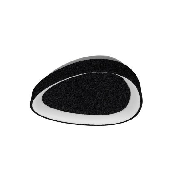Plafoniera moderna plettro nero led 60w cct 3000k 4000k