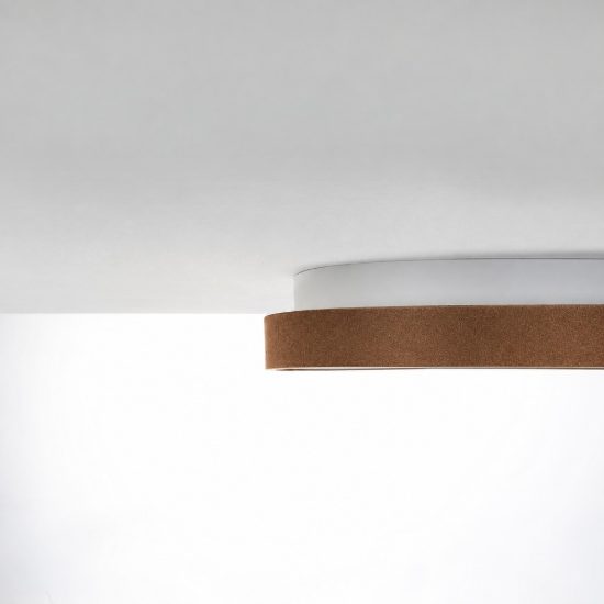 Plafoniera led 60w cct 3000k 4000k moderna plettro ruggine 80cm
