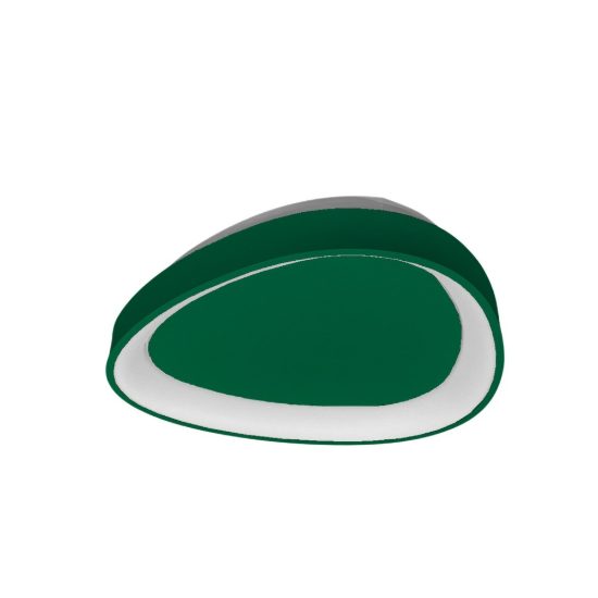 Plafoniera moderna plettro verde bosco led 60w cct 3000k 4000k 80cm