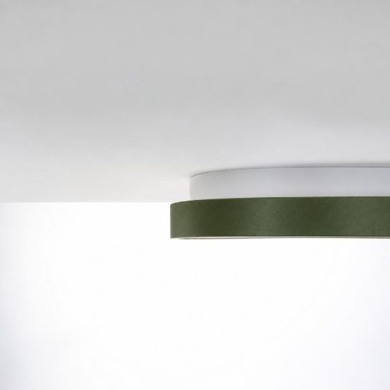 Plafoniera led 60w cct 3000k 4000k moderna plettro verde oliva