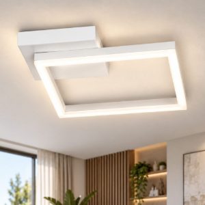 Fabas plafoniera moderna bard bianca  led 22w dimmerabile