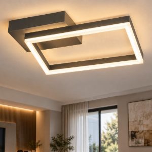 Plafoniera fabas bard antracite led 22w antracite quadrata dimmerabile