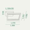 Fabas bard plafoniera moderna quadrata corten led 22w 3000k dimmerabile