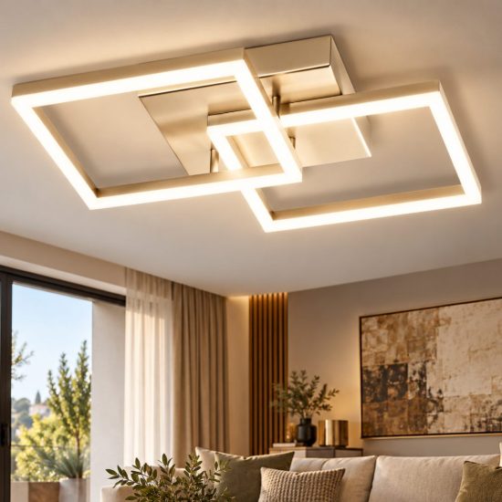 Plafoniera led 39w 3000k oro dimmerabile moderna fabas bard