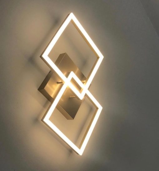 Plafoniera led 39w 3000k oro dimmerabile moderna fabas bard