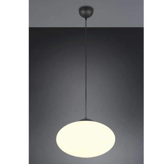Lampadario per tavolo da pranzo sfera ovale vetro