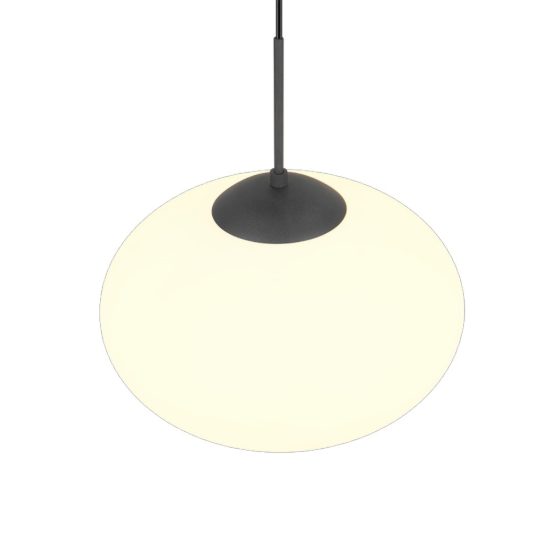 Lampadario per tavolo da pranzo sfera ovale vetro