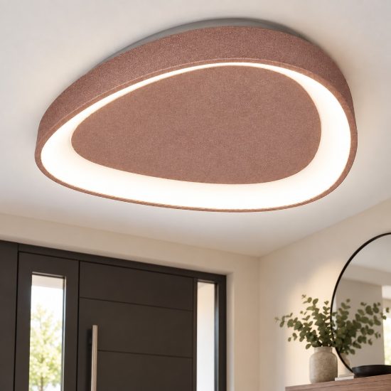 Plafoniera led 60w cct 3000k 4000k 80cm moderna plettro oro rosato