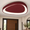 Plafoniera plettro moderna bordeaux led 60w cct 3000k 4000k 80cm