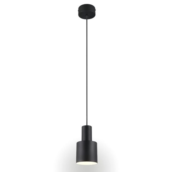 Lampada a sospensione moderna nero opaco