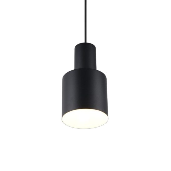 Lampada a sospensione moderna nero opaco