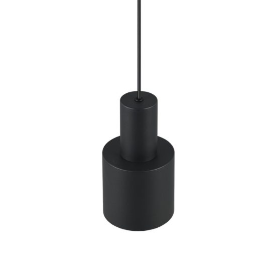 Lampada a sospensione moderna nero opaco