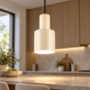 Lampada a sospensione beige per penisola cucina