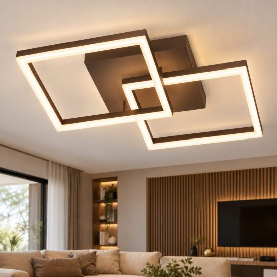 Fabas bard plafoniera moderna corten led 39w 3000k dimmerabile