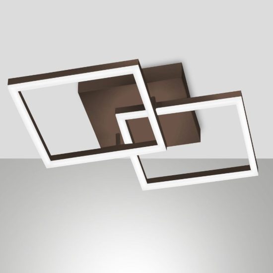Fabas bard plafoniera moderna corten led 39w 3000k dimmerabile