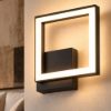 Fabas bard applique per scale moderna quadrata nero led 11w 3000k dimmerabile