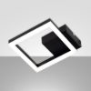 Fabas bard applique per scale moderna quadrata nero led 11w 3000k dimmerabile