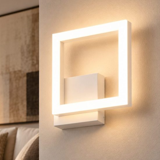 Fabas bard applique da parete led 11w 3000k dimmerabile moderna bianco