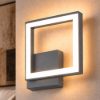 Fabas luce bard applique moderna quadrata antracite led 11w 3000k dimmerabile 10cm