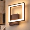 Fabas bard applique moderna quadrata corten led 11w 3000k dimmerabile