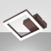 Fabas bard applique moderna quadrata corten led 11w 3000k dimmerabile