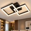 Fabas bard plafoniera moderna nera led 21w 3000k dimmerabile