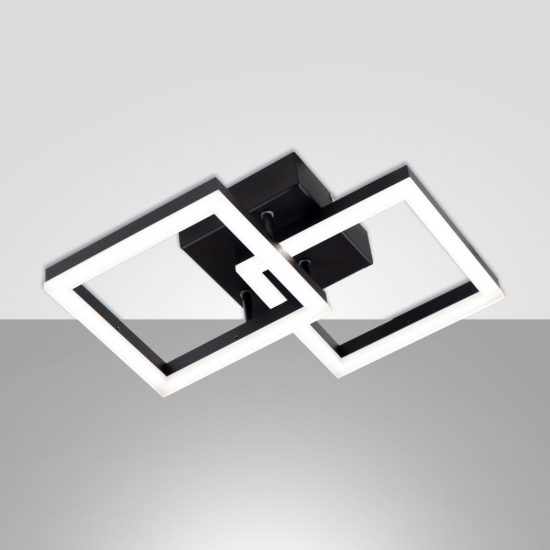Fabas bard plafoniera moderna nera led 21w 3000k dimmerabile