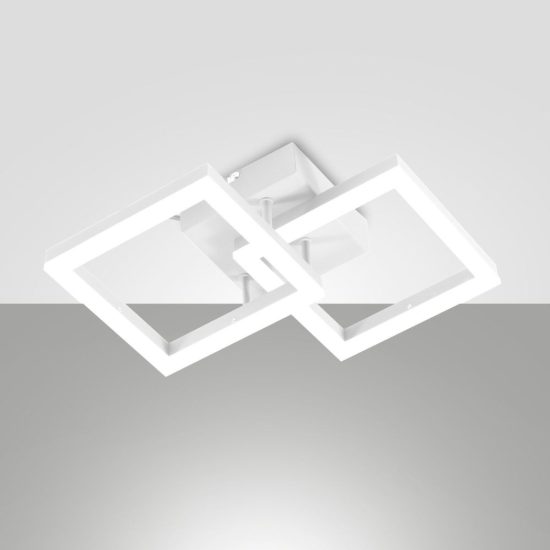 Fabas bard plafoniera led 21w 3000k dimmerabile moderna bianco