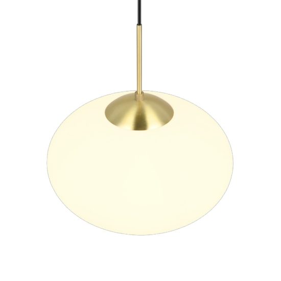 Lampadario per salotto moderno sfera vetro ovale ottone satinato