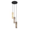 Lampadario moderno per soggiorno cilindrico multicolor 3 luci