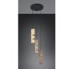Lampadario moderno per soggiorno cilindrico multicolor 3 luci
