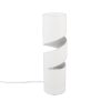 Lampada da tavolo design cilindrica bianco satinato