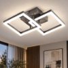 Fabas plafoniera moderna bard antracite led 21w 3000k dimmerabile