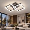 Fabas plafoniera moderna bard antracite led 21w 3000k dimmerabile