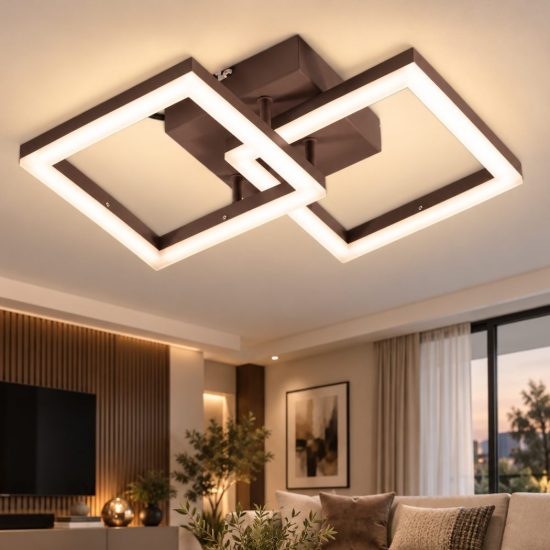 Fabas bard plafoniera moderna corten led 21w 3000k dimmerabile