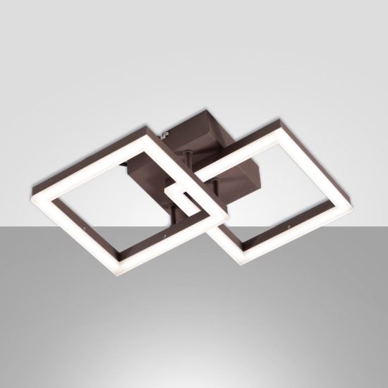 Fabas bard plafoniera moderna corten led 21w 3000k dimmerabile