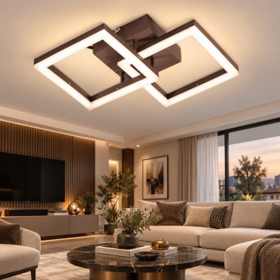 Fabas bard plafoniera moderna corten led 21w 3000k dimmerabile