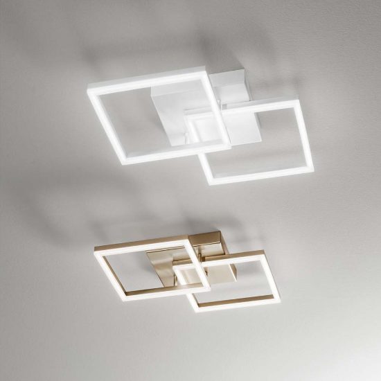 Fabas bard plafoniera led 39w 4000k dimmerabile moderna bianca