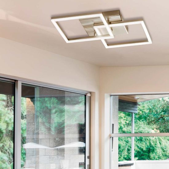 Fabas bard plafoniera led 39w 4000k dimmerabile moderna bianca