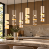 Lampadario a sospensione multicolor 6 luci per tavolo da pranzo