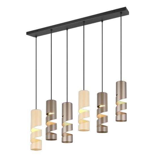 Lampadario a sospensione multicolor 6 luci per tavolo da pranzo