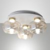Fabas plafoniera moderna kino vetro cognac led 36w 3000k dimmerabile