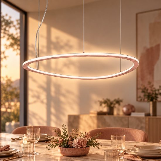 Lampadario a sospensione moderno plettro pesca led 48w cct 3000k 6000k dimmerabile con telecomando