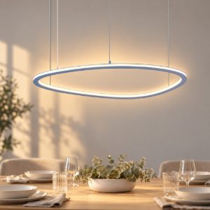 Lampadario a sospensione moderno plettro carta da zucchero led 48w cct 3000k 6000k con telecomando