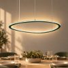 Lampadario a sospensione verde bosco led 48w cct 3000k 6000k dimmerabile con telecomando