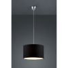Lampadario per soggiorno paralume tondo tessuto nero