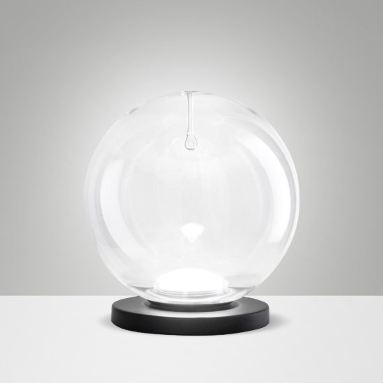 Fabas luce ariel lampada per camera da letto da tavolo trasparente led 7w cct 2700k 3000k 4000k