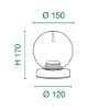 Fabas luce ariel lampada per camera da letto da tavolo trasparente led 7w cct 2700k 3000k 4000k