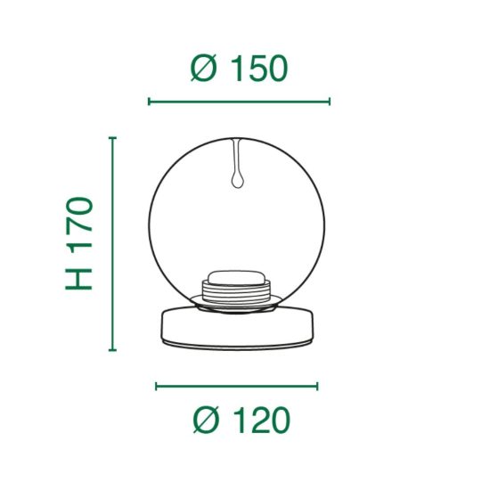 Fabas luce ariel lampada per camera da letto da tavolo trasparente led 7w cct 2700k 3000k 4000k