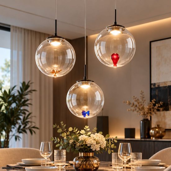 Fabas luce ariel lampadario moderno tre luci led 21w cct 2700k 3000k 4000k dimmerabile